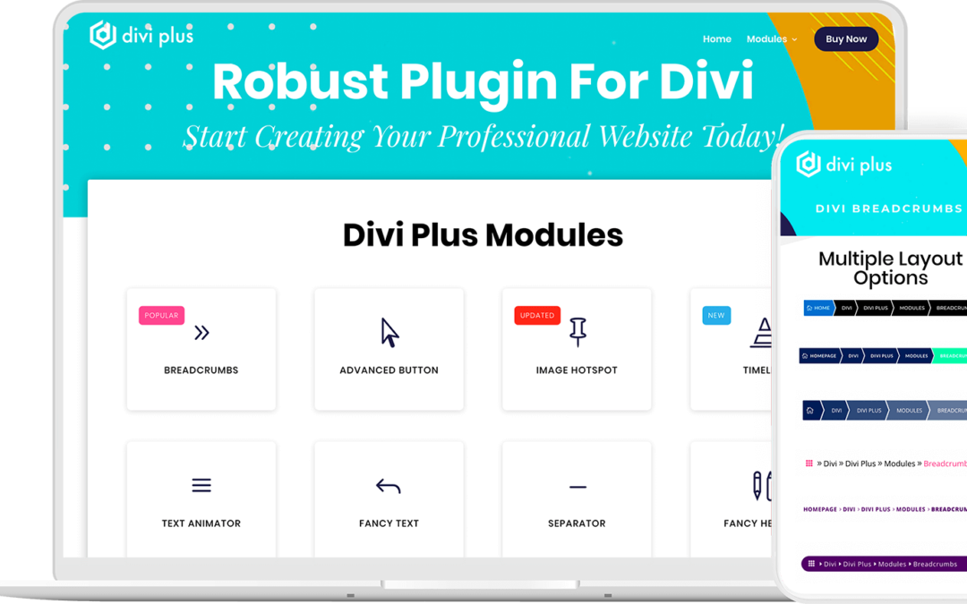 Beautifully design Divi with the powerful multipurpose plugin Divi Plus!