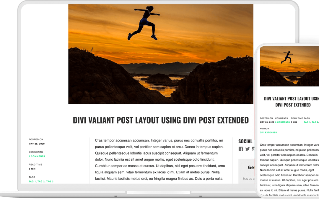 Change the look & feel of your blog posts in a single click with the Divi Post Extended plugin